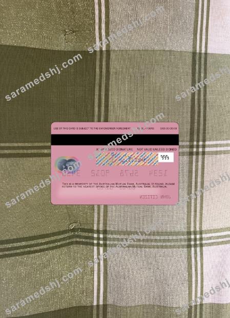 Australia Australian Mutual Bank mastercard photolook back